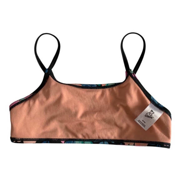 art class Floral Bikini Top - Black, Pink, Blue - Picture 2 of 9